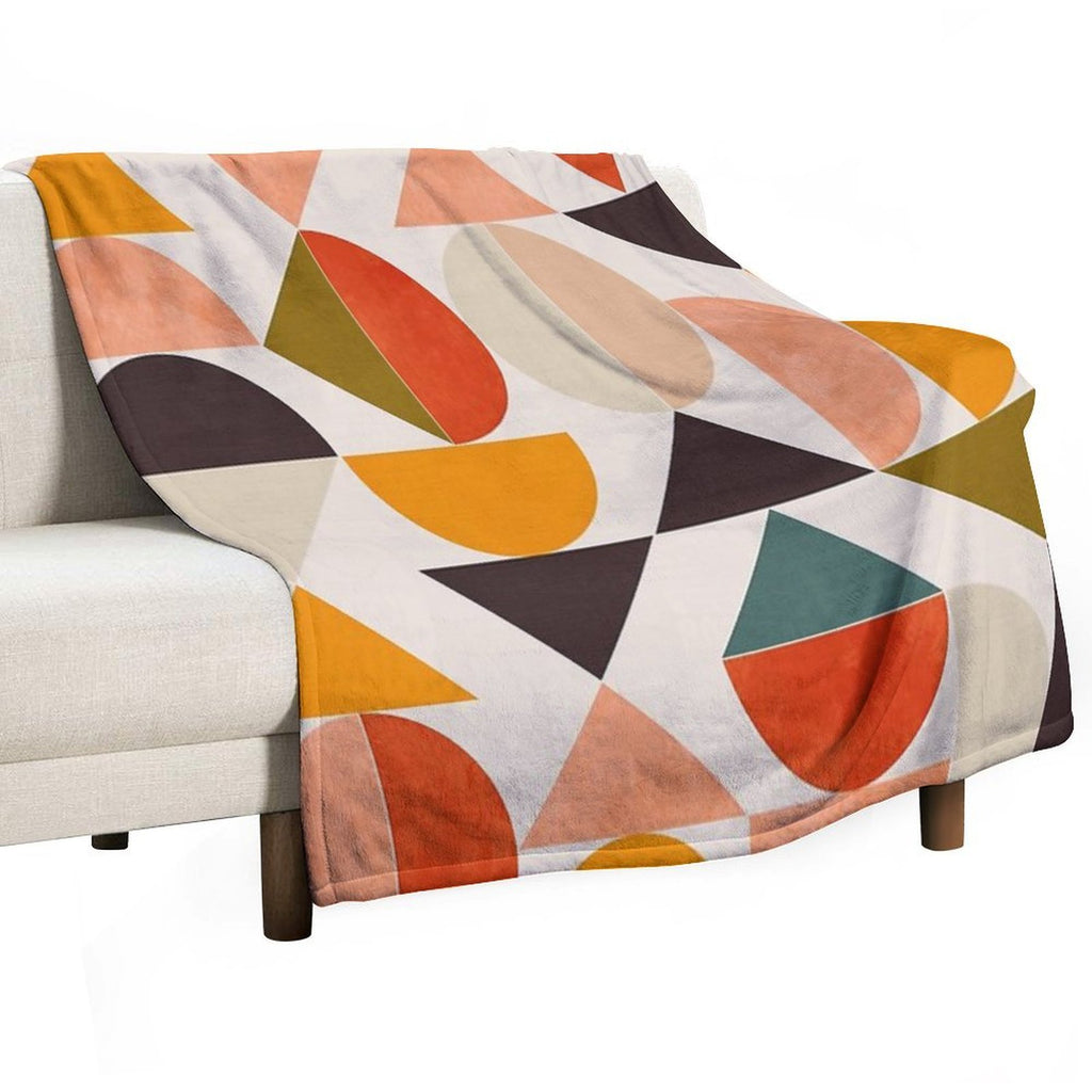 Bauhaus Geometric Colorful 2 Multi-functional Throw Blanket