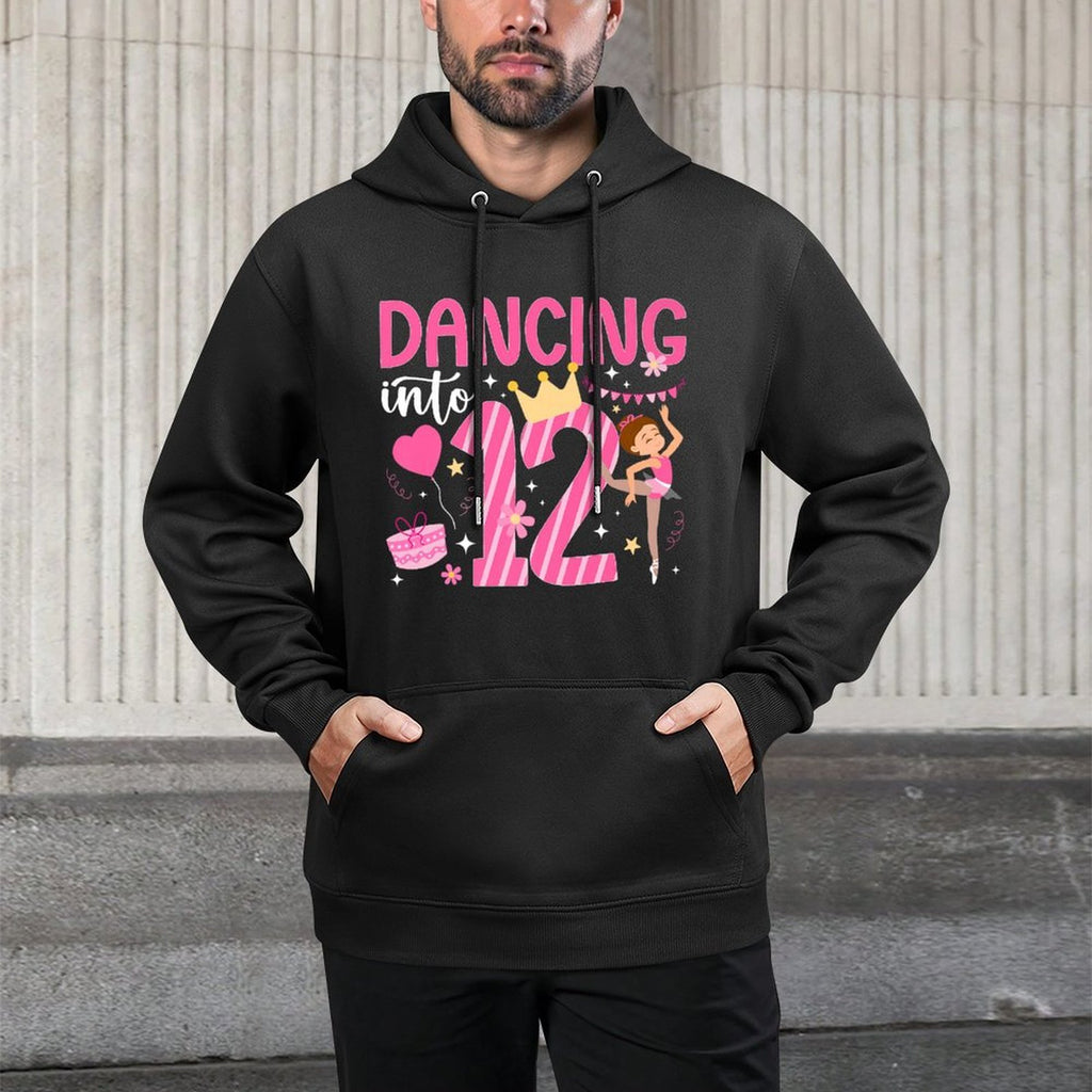 12th Birthday Dance Girl Twelve Year Old Dancer Birthday Premium Cotton-Polyester Blend Hoodie