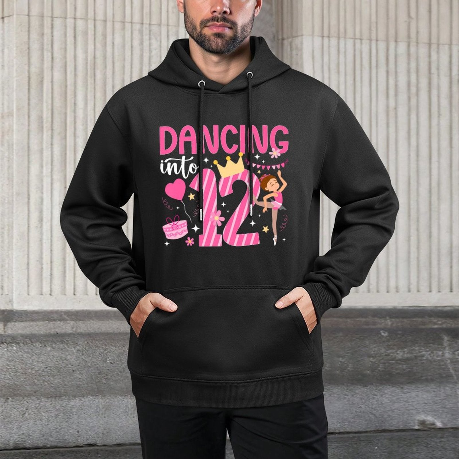 12th Birthday Dance Girl Twelve Year Old Dancer Birthday Premium Cotton-Polyester Blend Hoodie