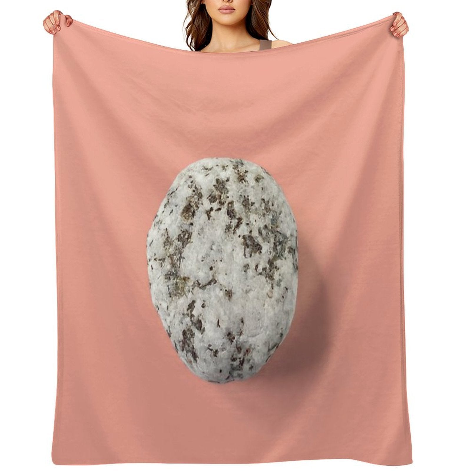 Minimalist Japandi Stone All-season Throw Blanket