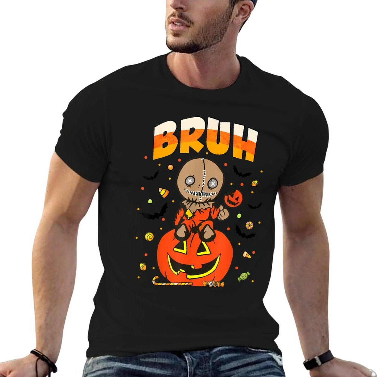 Trick Or Treat Cute Sam Funny Bruh Halloween Costume 2024  Quick-drying T-Shirt