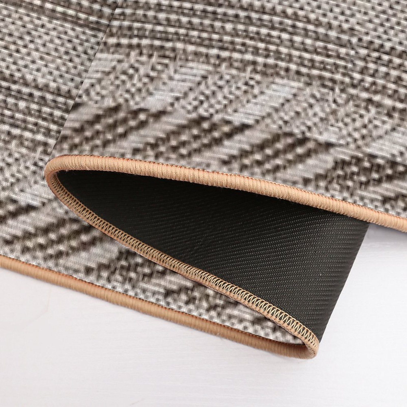 Tobacco - Boho Stripe -  Anti-Trip Bath Mat