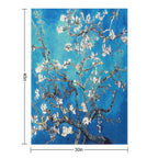 Vincent Van Gogh Almond Blossoms Turquoise Ocean Eco-conscious Throw Blanket