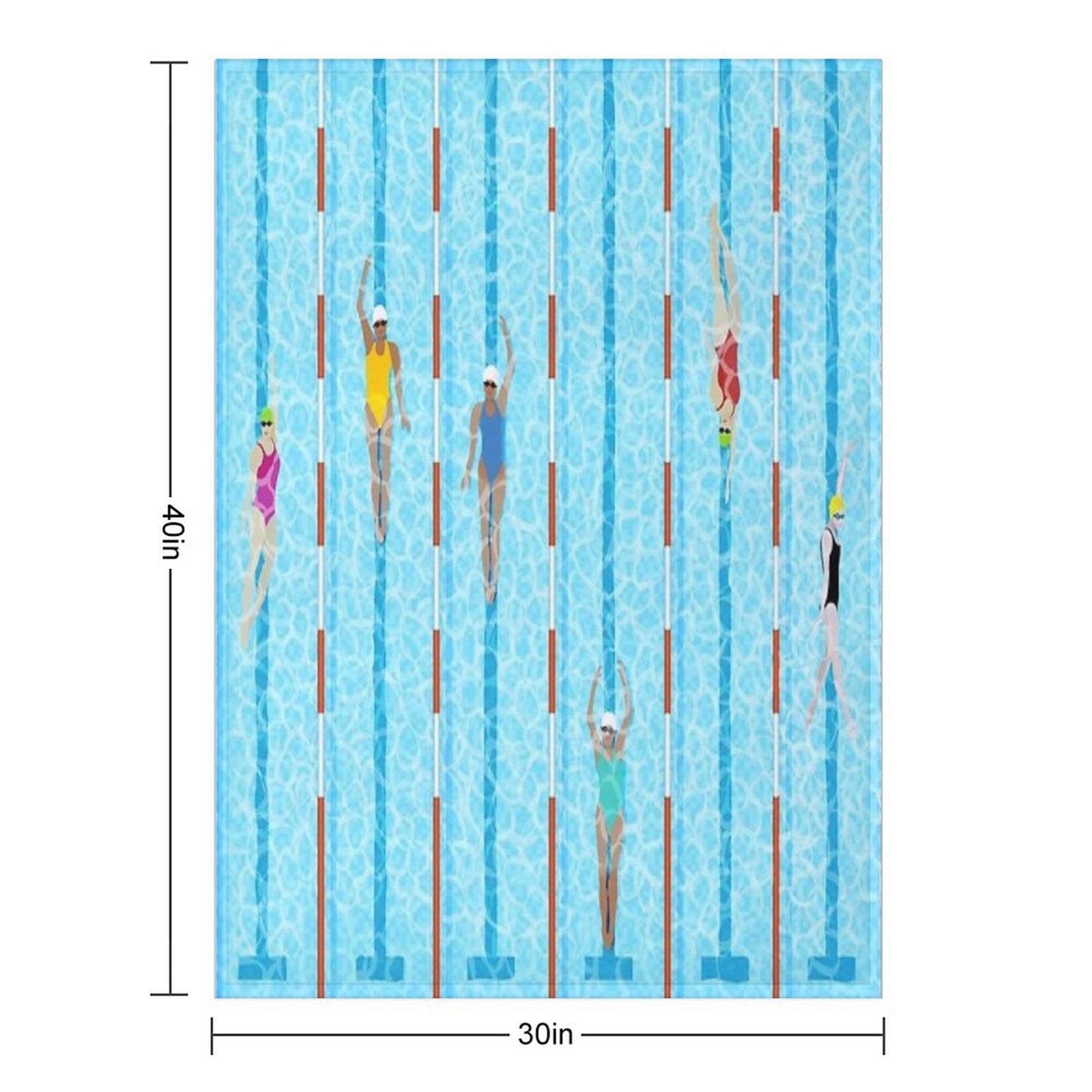 SWIMMERS Easy Care Throw Blanket