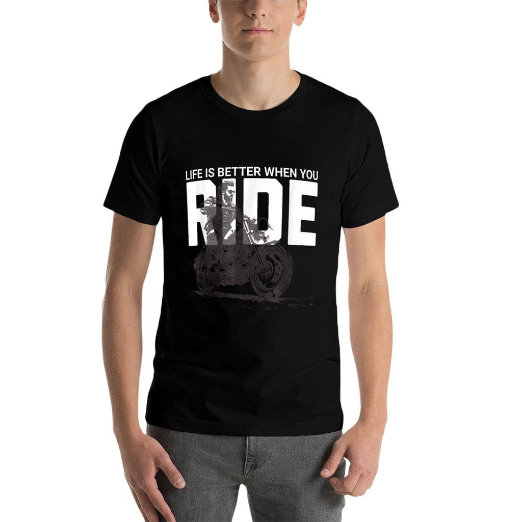 Life Is Better When You Ride Cool Motorcycle Biker Men Boys  Odor-resistant T-Shirt