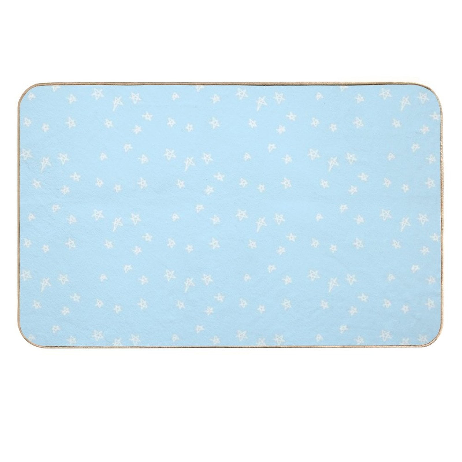 White Stars  Absorbent Bath Mat