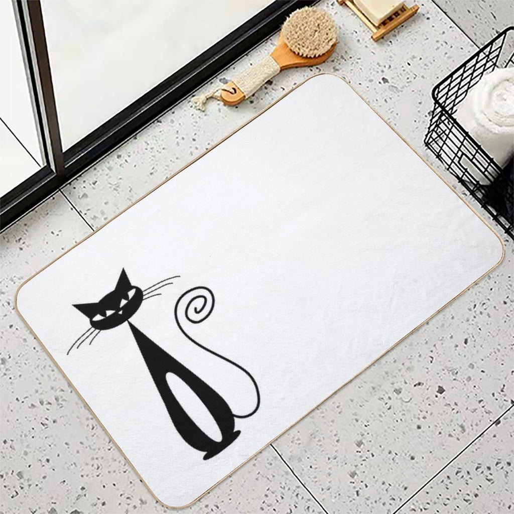 Mcm Atomic Cat  Easy To Clean Bath Mat