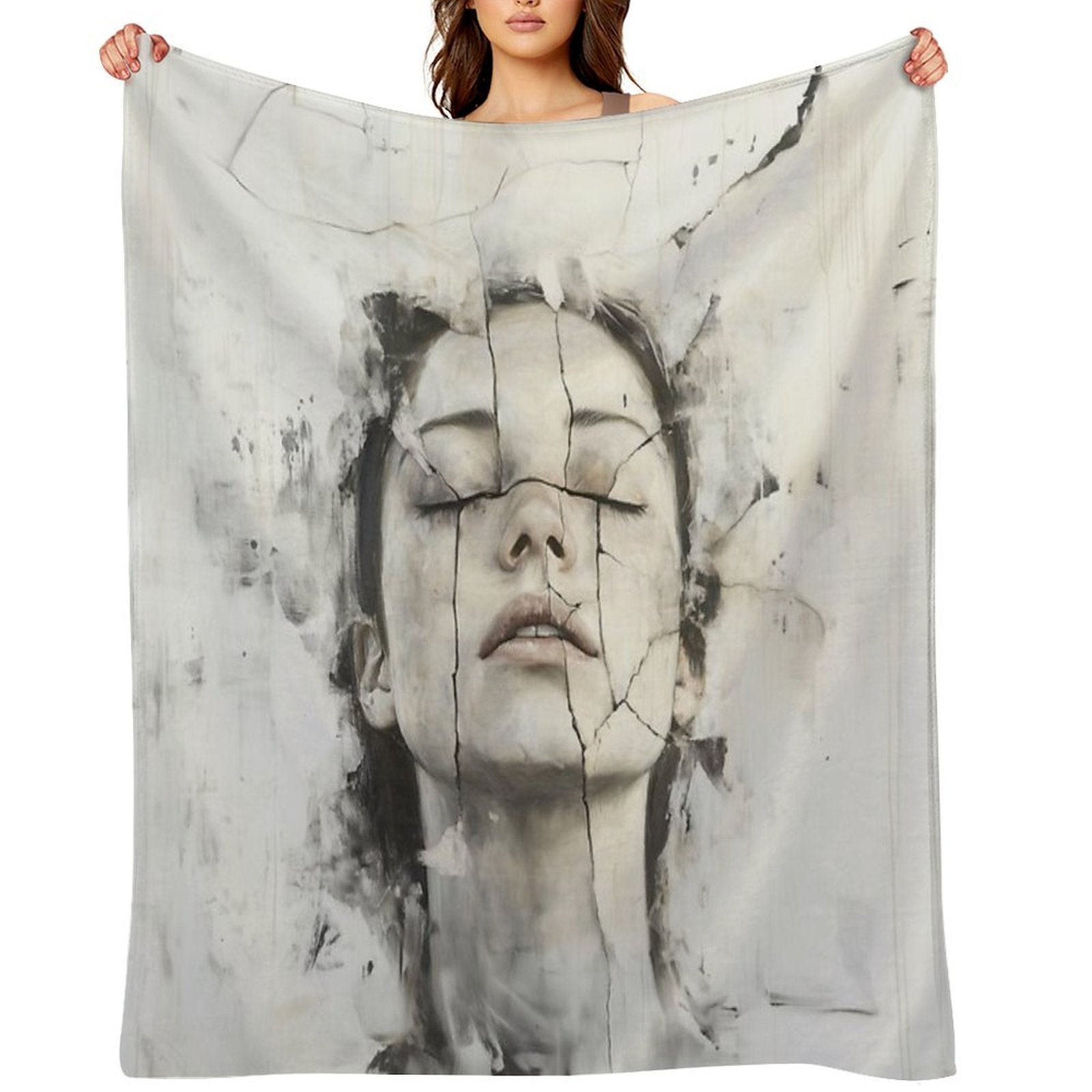 Stillness in Pieces Sustainable Throw Blanket