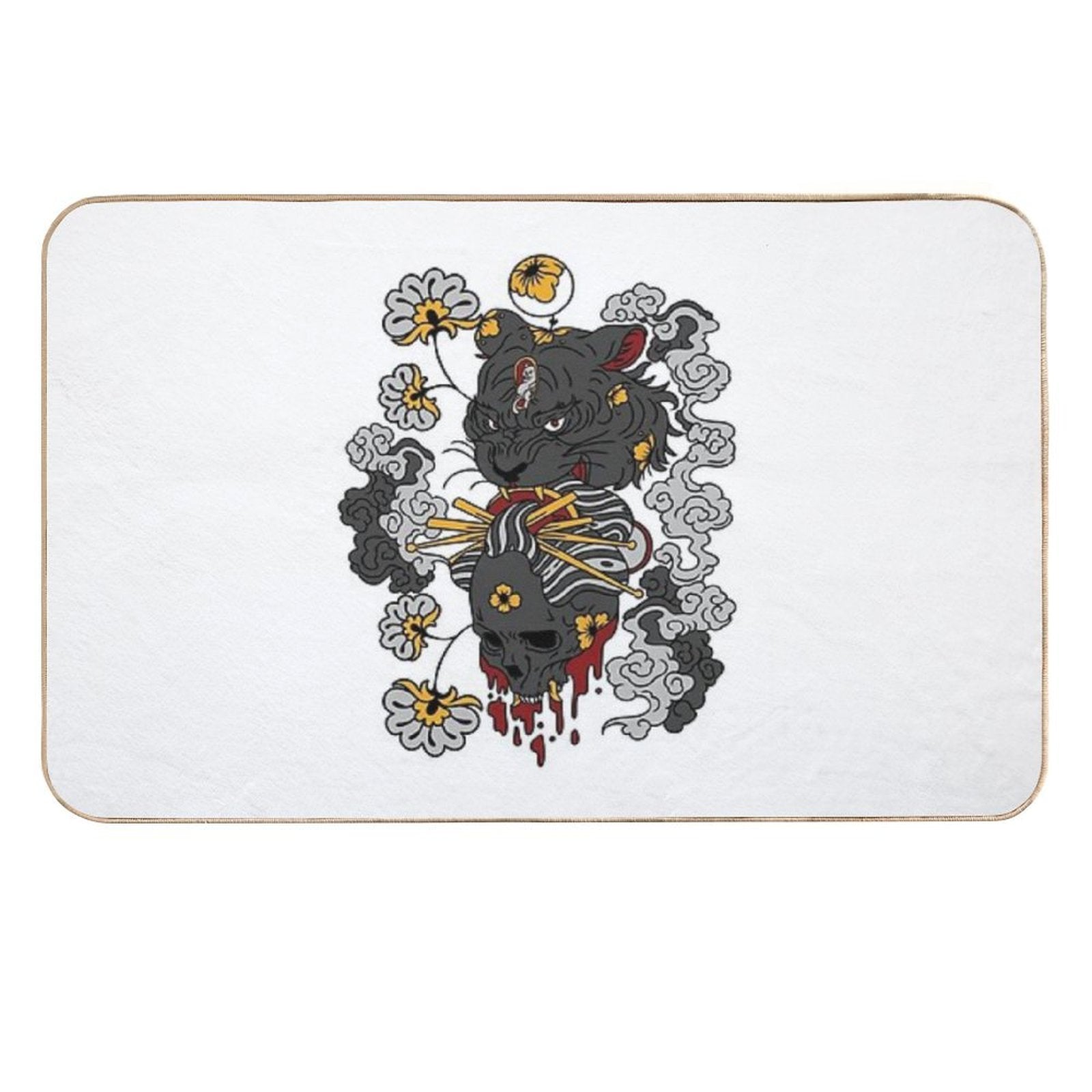 Tiger Dead Geisha  High-Traffic Bath Mat