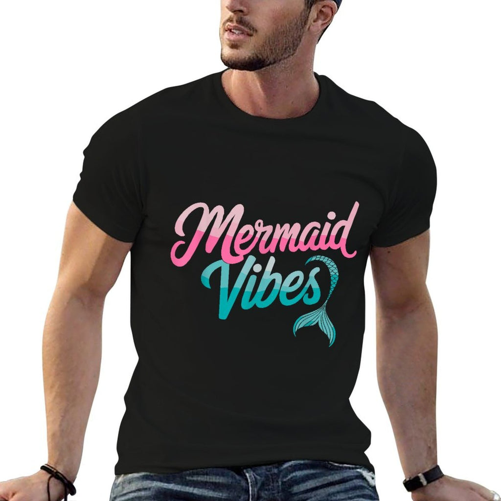 Mermaid Vibes Birthday Party Mermaid Squad  Polyester Blend T-Shirt