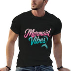 Mermaid Vibes Birthday Party Mermaid Squad  Polyester Blend T-Shirt