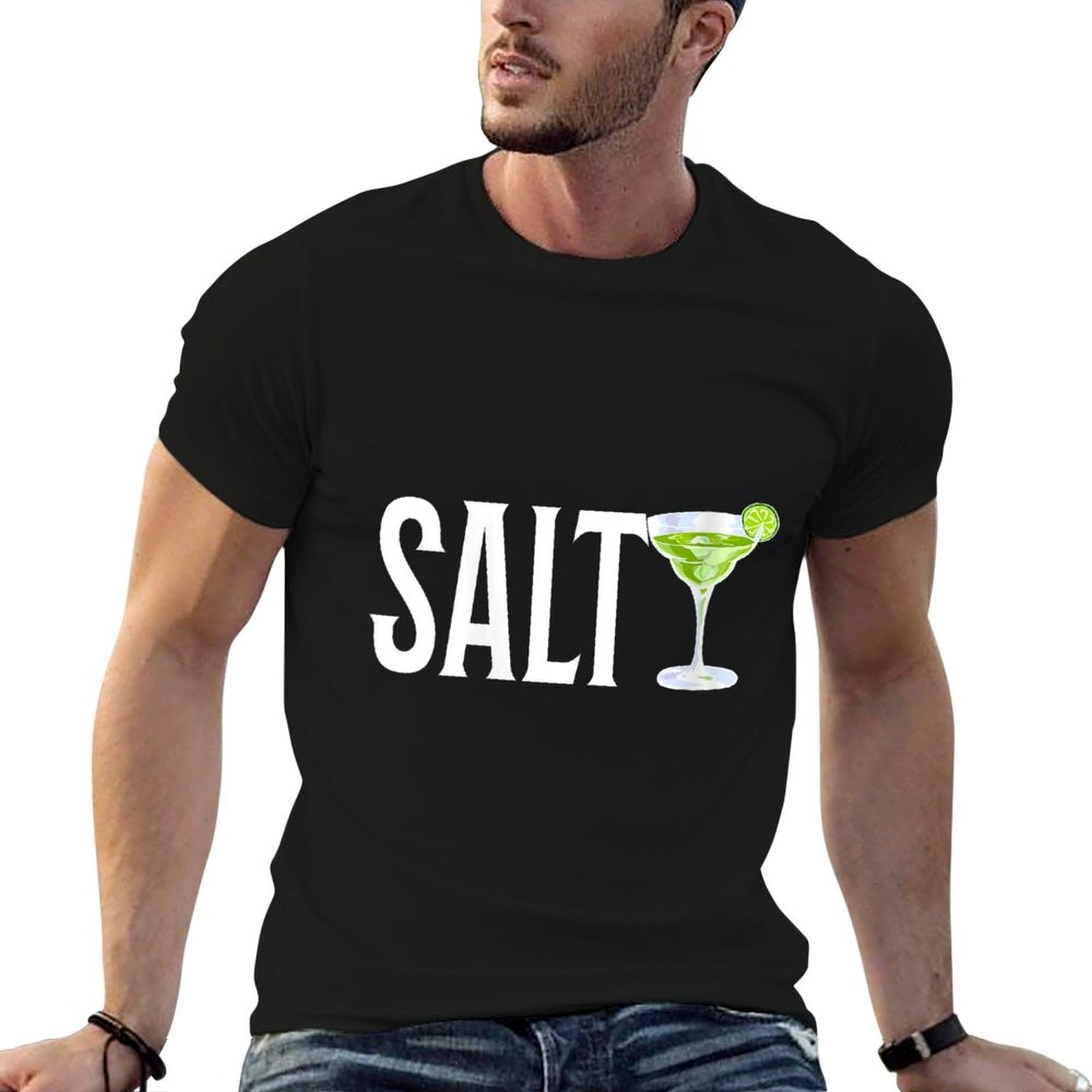 Womens Salty Funny Margarita  Lime Salty  Moisture-wicking T-Shirt