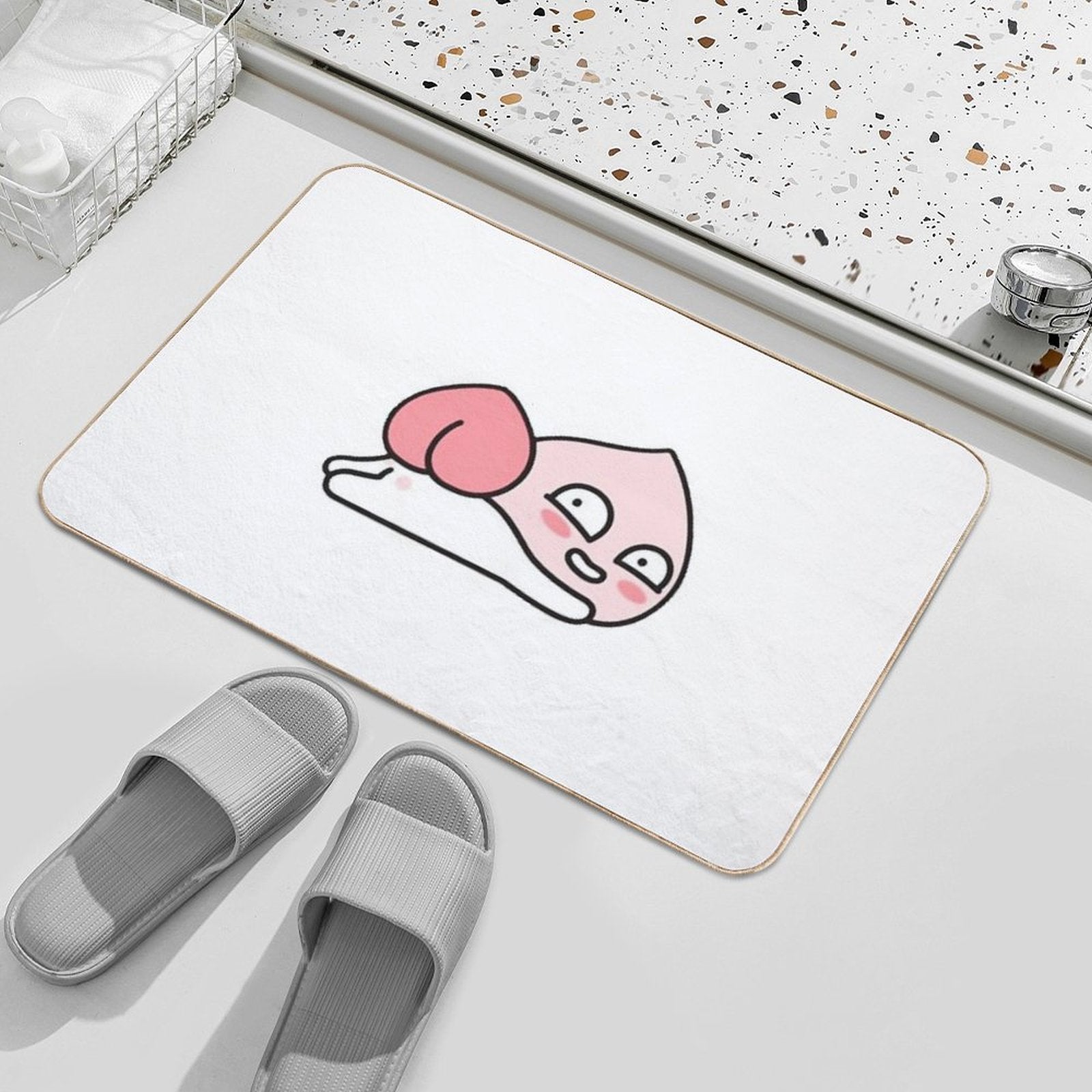 Kakao Friends Apeach Heart  Versatile Bath Mat