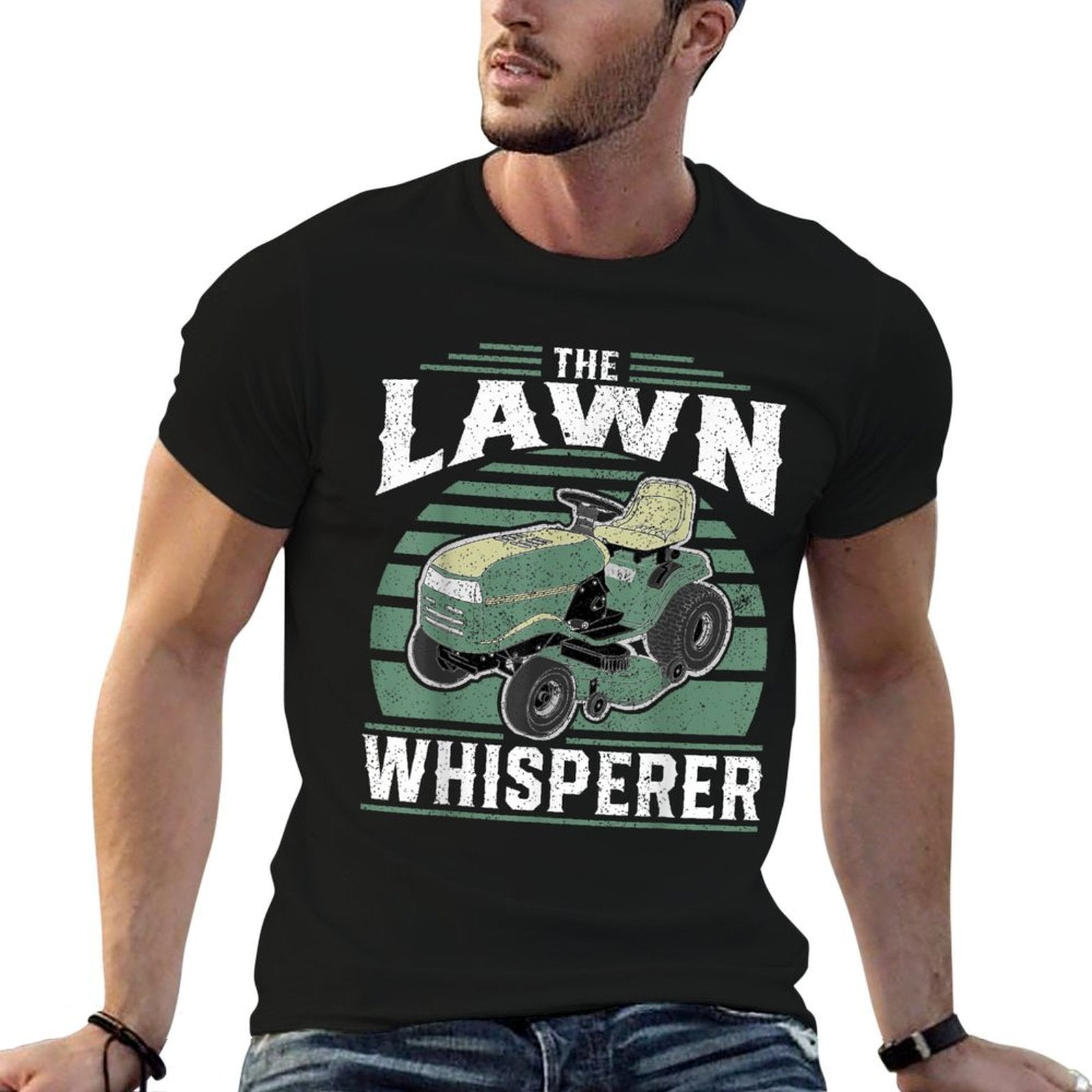 The Lawn Whisperer Funny Riding Mower Retro Mowing Dad Gift  Classic T-Shirt