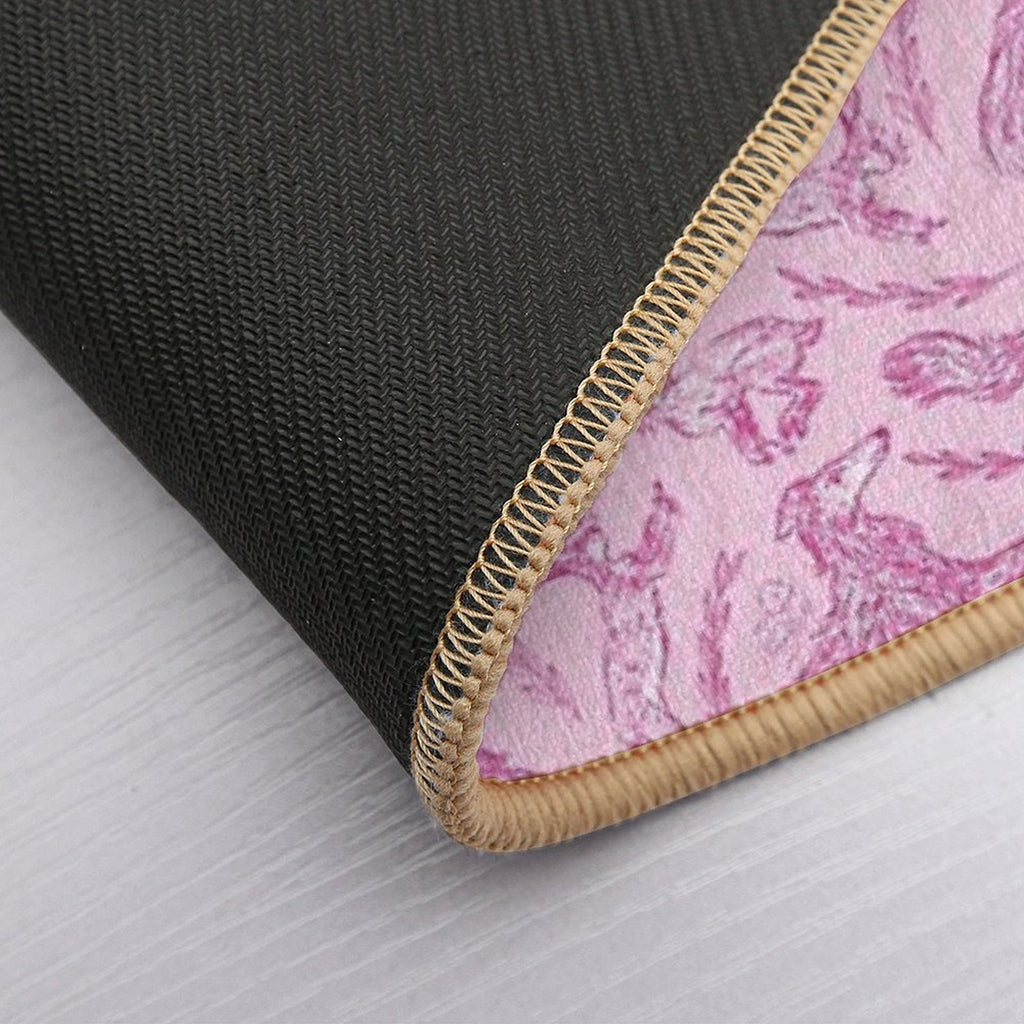 Hounds And Hares - Pink Toile  Toxin-Free Bath Mat