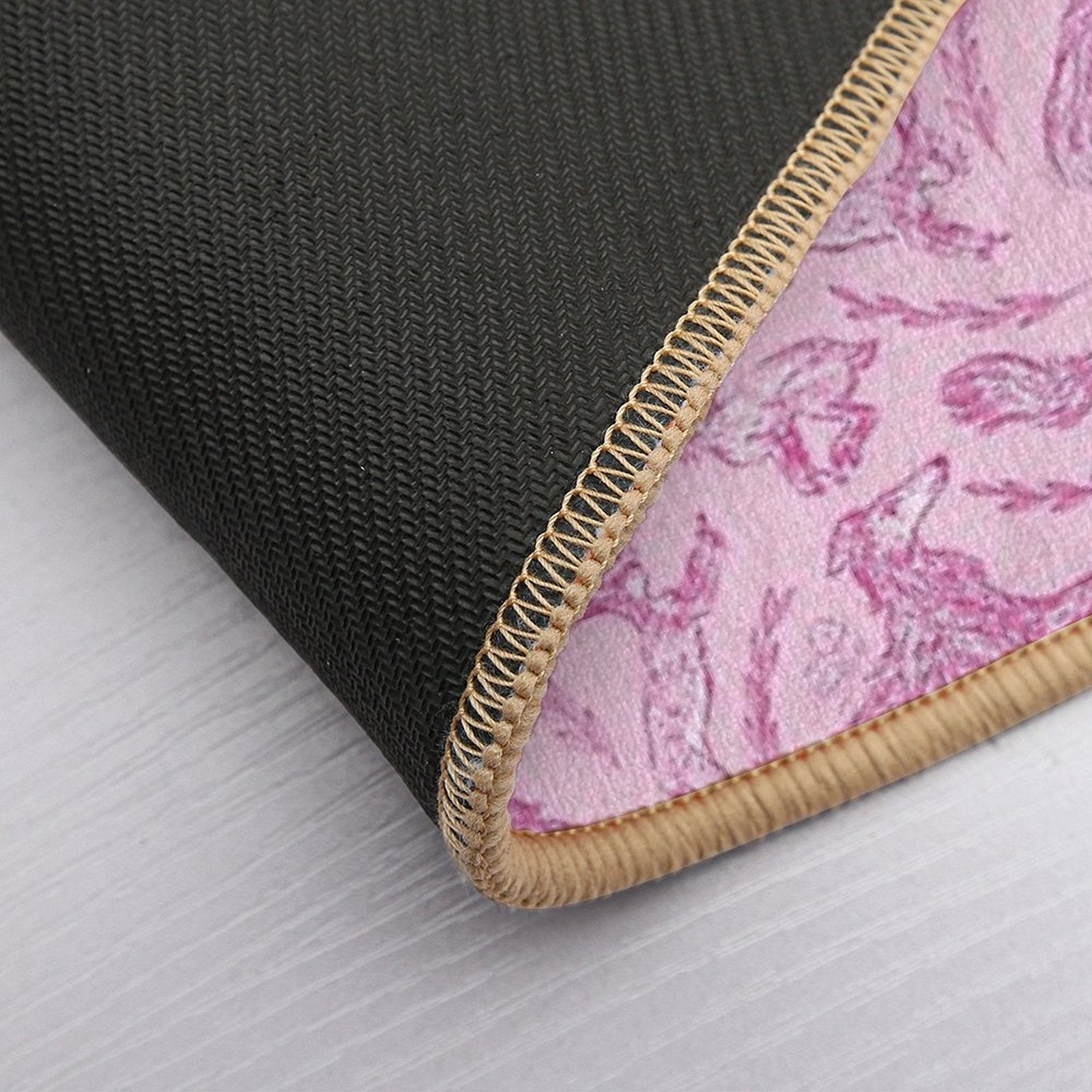 Hounds And Hares - Pink Toile  Toxin-Free Bath Mat