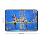 Banksy Mural Graffiti Leopard Bronx Zoo Wall  Easy Maintenance Bath Mat