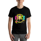 Funny Back To School ABCD Teacher Rocks Abcs Teachers Rock  Tagless Design T-Shirt