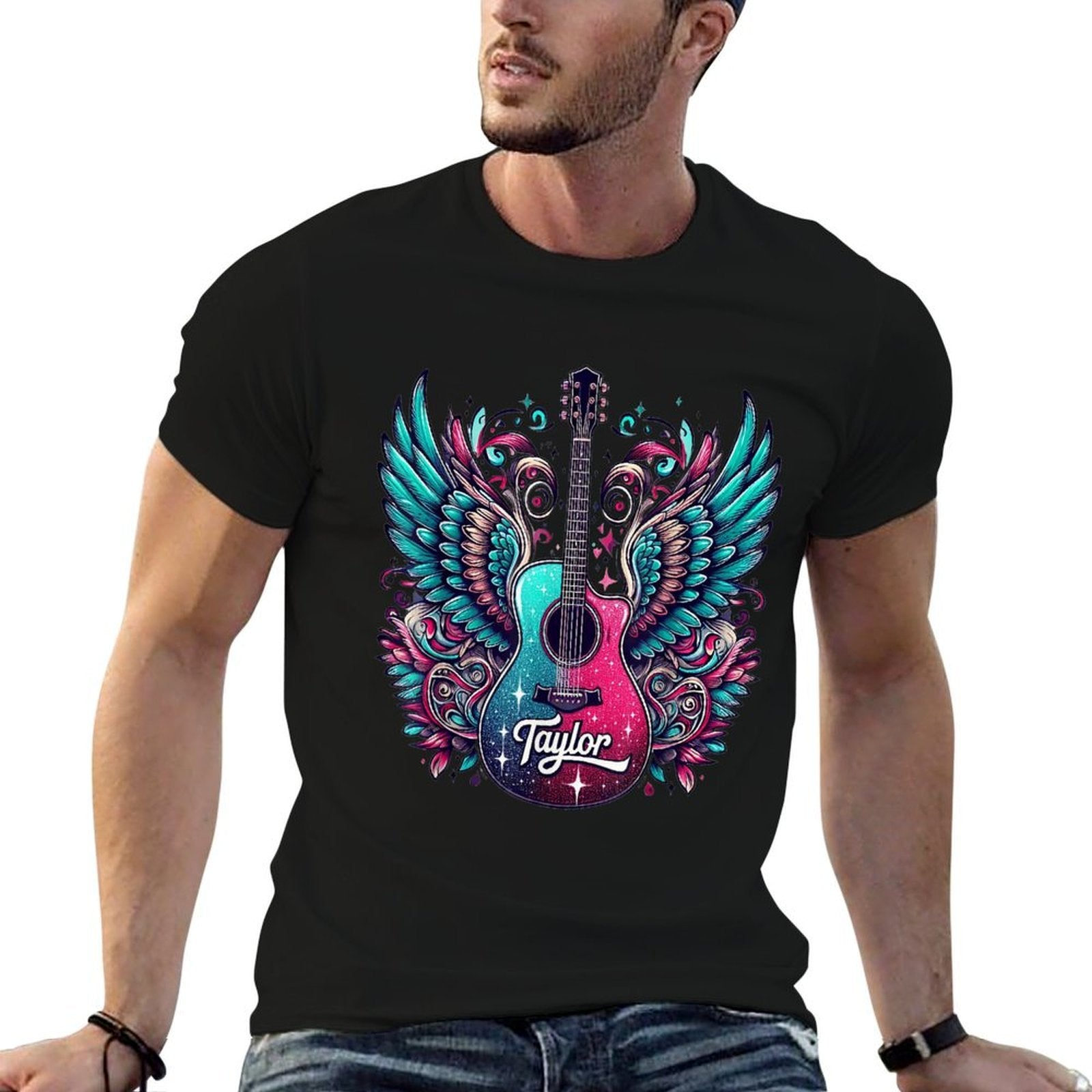 Girl Retro Taylor First Name Personalized Groovy 80s  Classic T-Shirt