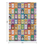 Bulldog Patchwork Vivid Canine Quilt Versatility Throw Blanket