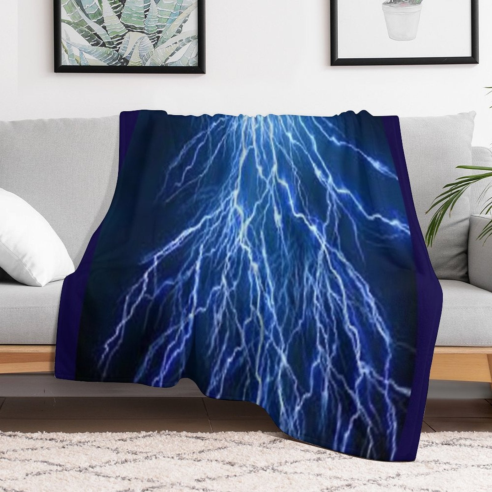 Lightning Storm Quick-dry Throw Blanket