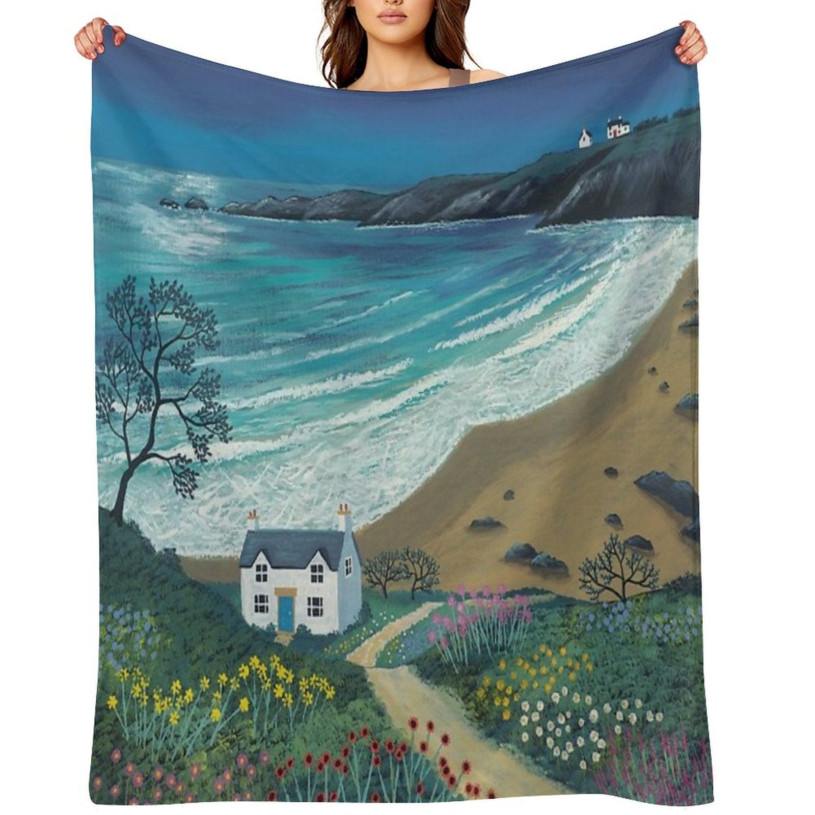 The Path to Moonlight Bay Versatility Throw Blanket