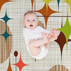 Eames Era Starbursts And Globes 4 (bkgrnd) Comfort Throw Blanket