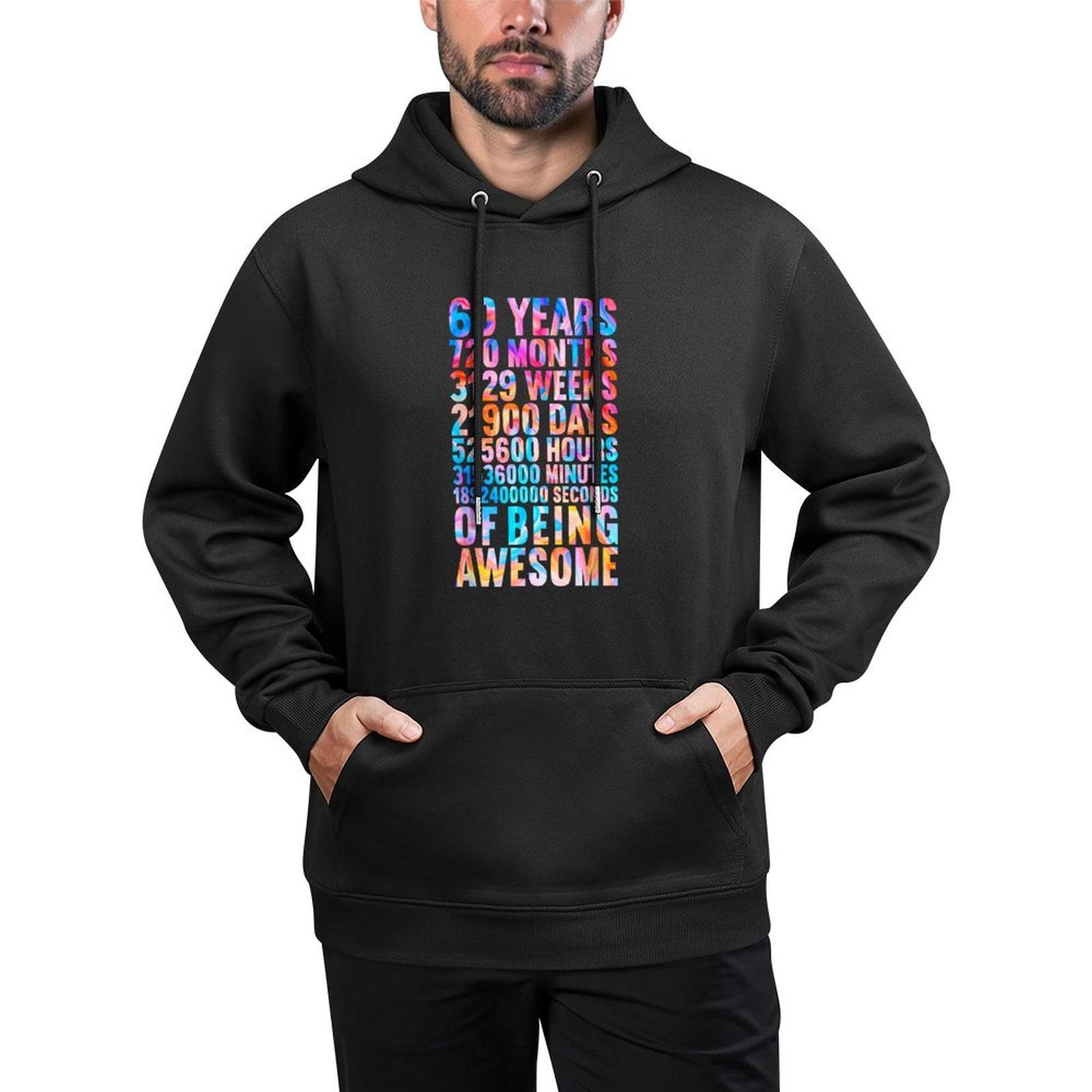 Funny 60th Birthday Old Meter Funny 60 Year Old Gifts Kangaroo Pocket Hoodie