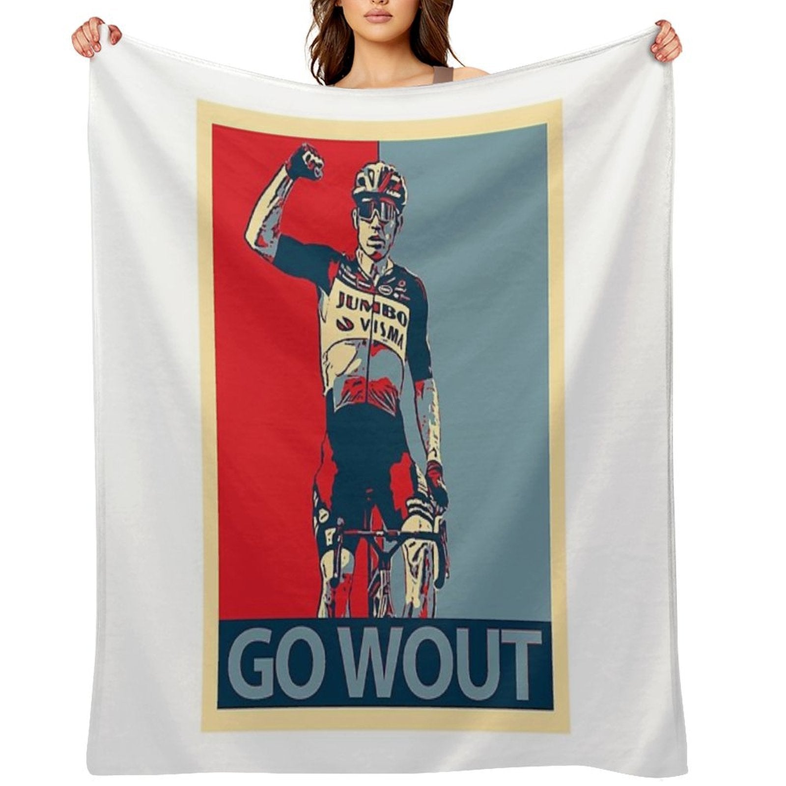 Wout Van Aert Go Wout Durable Throw Blanket