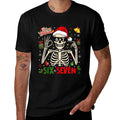 Funny Xmas 67 Skeleton Six Seven Christmas Lights  Summer-ready Fabric T-Shirt