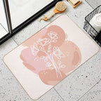 Bloom Line Art  Absorbent Bath Mat