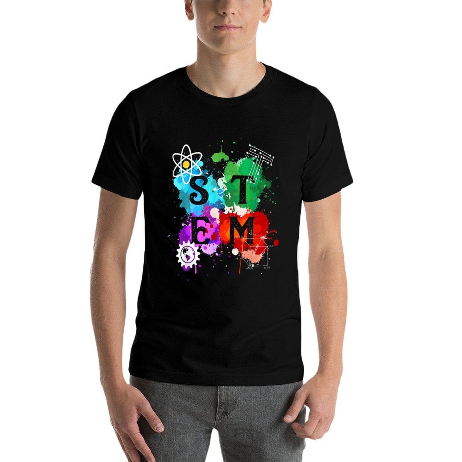 STEM Science Technology Engineering Math Teacher Gift  Cotton T-Shirt