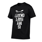Rafting Rafter Whitewater Paddling Rubber Raft Team Sports  Oversized Silhouette T-Shirt
