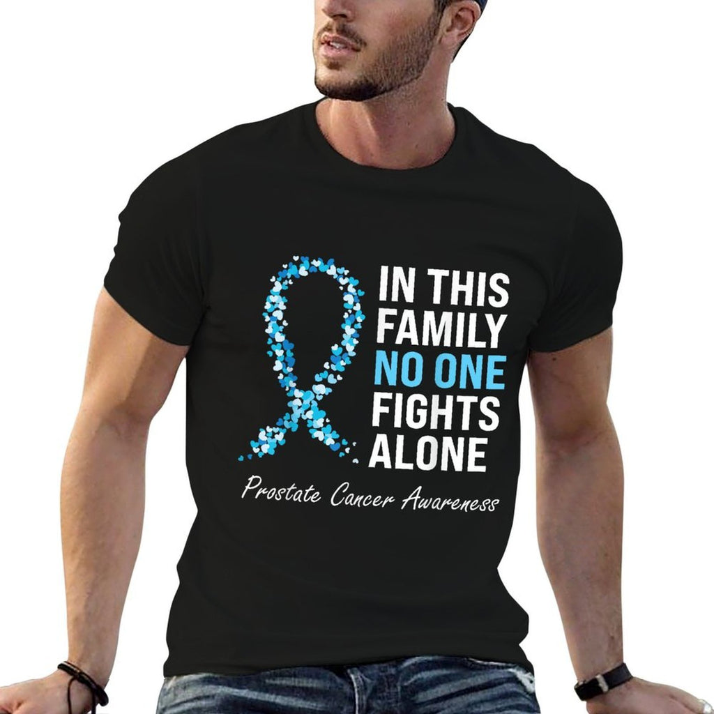 Family Prostate Cancer Awareness Light Blue Ribbon Survivor  Lightweight T-Shirt