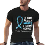 Family Prostate Cancer Awareness Light Blue Ribbon Survivor  Lightweight T-Shirt