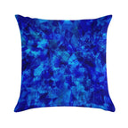 Cobalt Facets Soft Washable Throw Pillow
