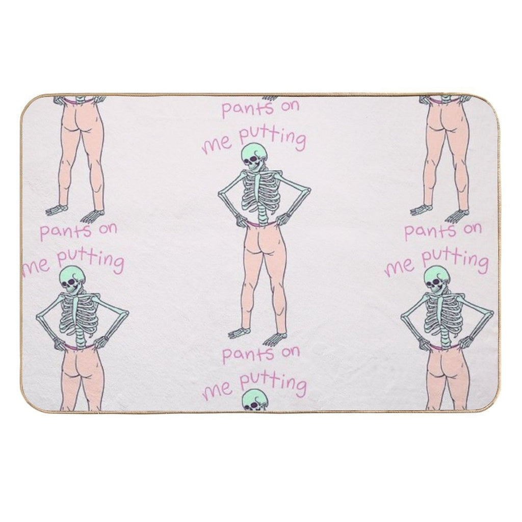 Backwards Pants  Repositionable Bath Mat