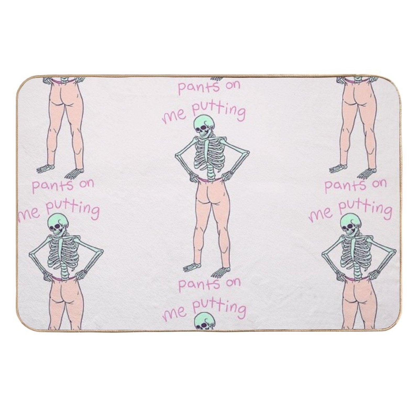 Backwards Pants  Repositionable Bath Mat