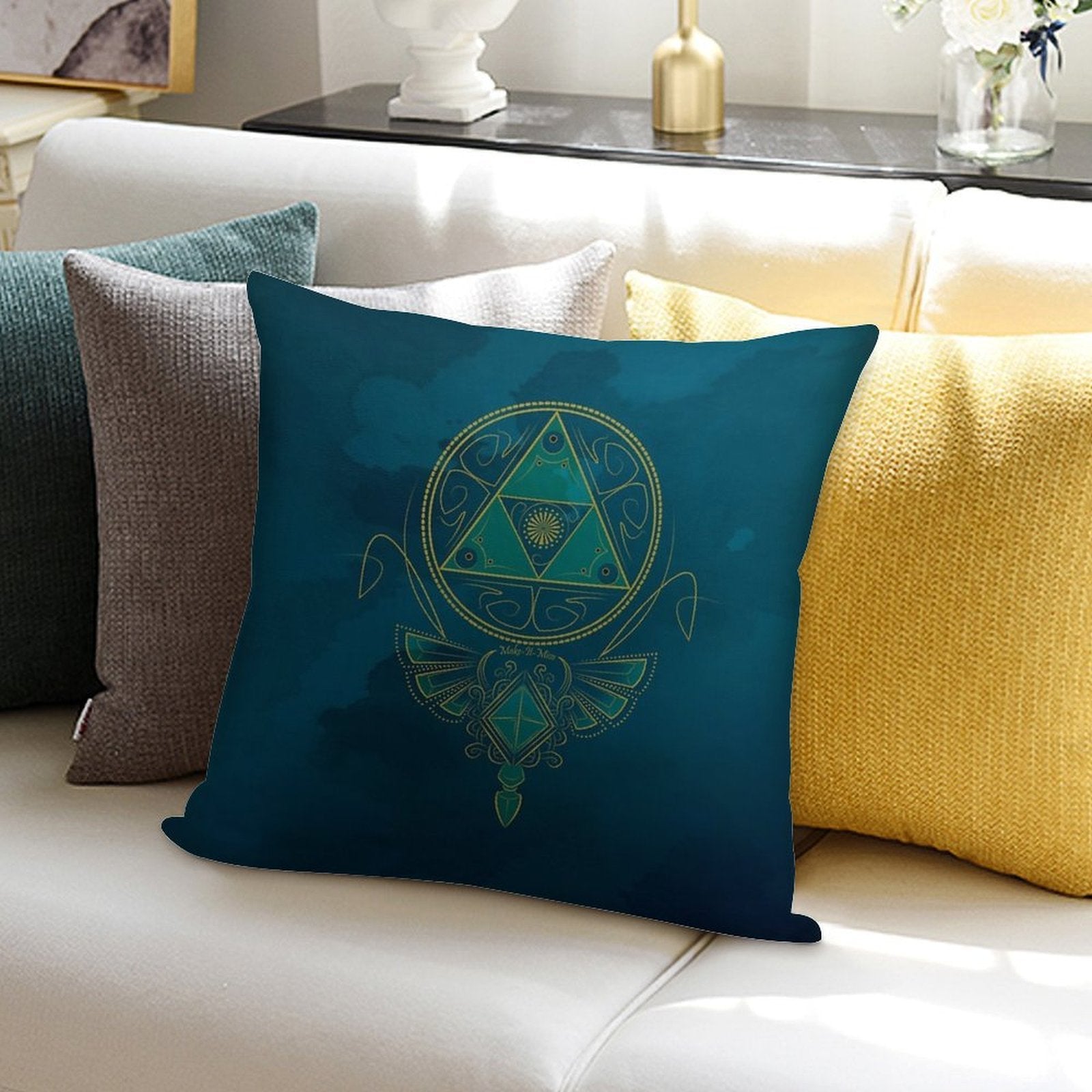 ~Blue Wisdom~ Soft Bedroom Essential Throw Pillow