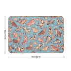 Hyenas in Cerulean  Eco-Friendly Bath Mat