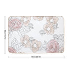 Sketchy Floral - Muted Pinks  Stain-Proof Bath Mat