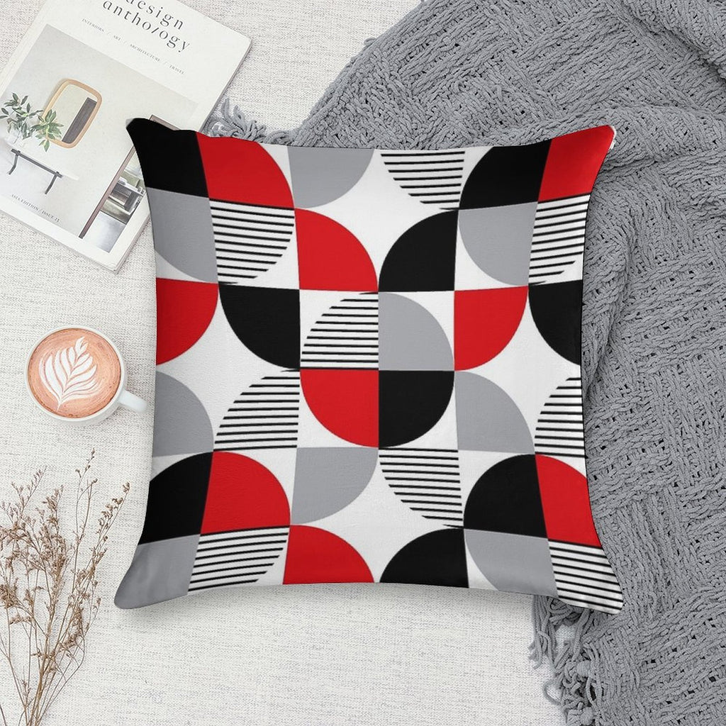 Colorful Geometry Soft Anti-Pilling Throw Pillow