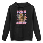Queen Never Cry Funny Meme Cat Sarcastic Women Pink Girls Medium-Weight Fabric Hoodie