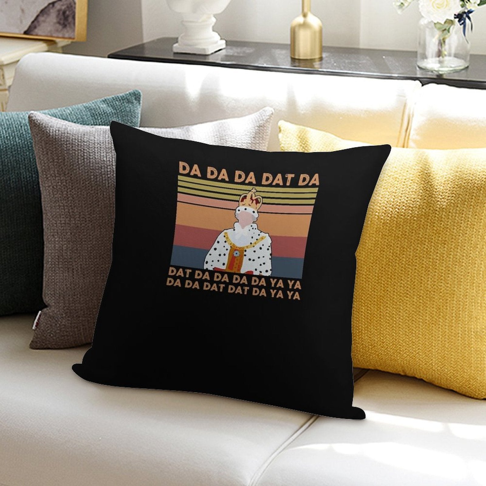 Hamilton King-George Chorus Da Da Da Dat Da Vintage Soft Skin-Friendly Throw Pillow