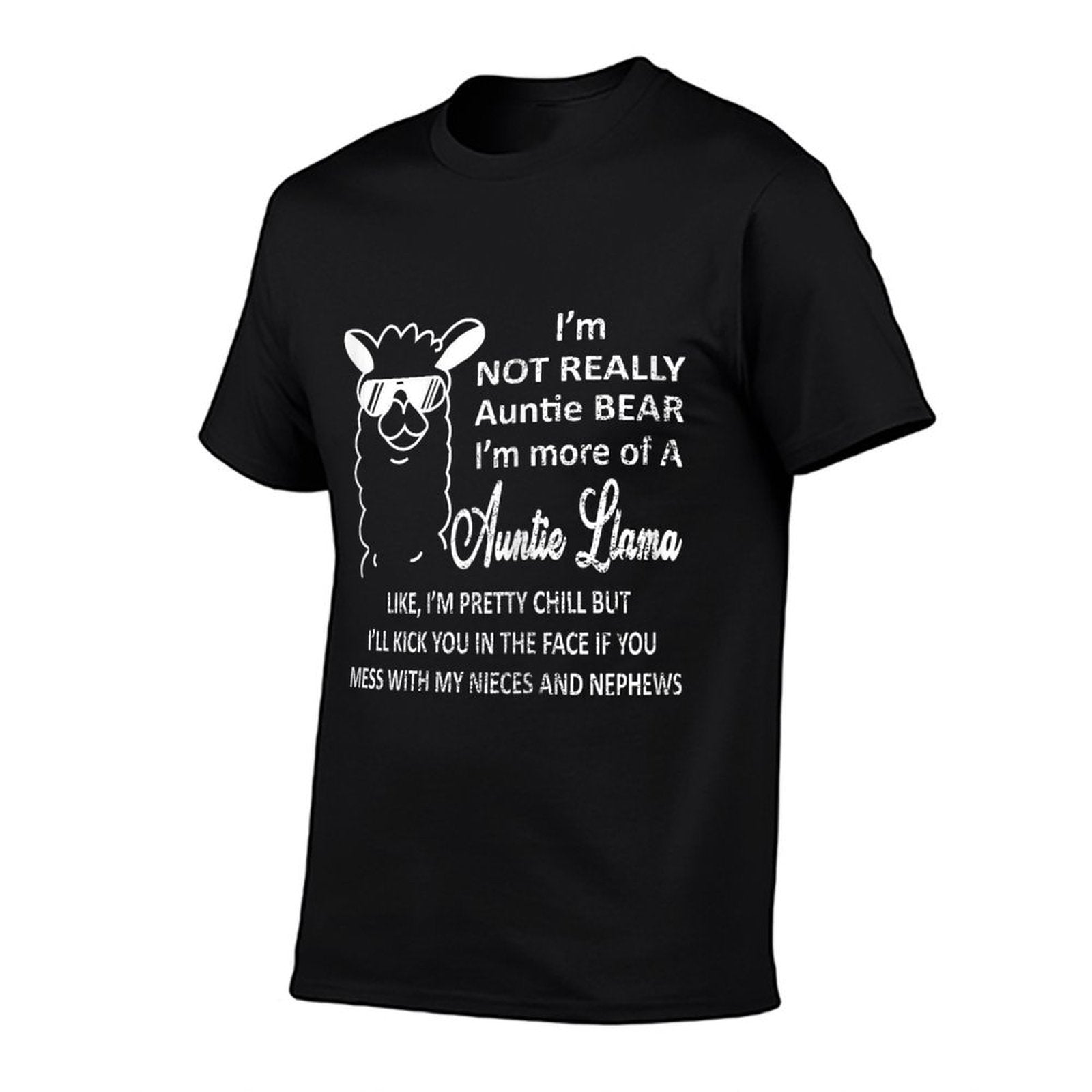 Funny LLama Saying Family Crazy Auntie  Vintage-inspired T-Shirt