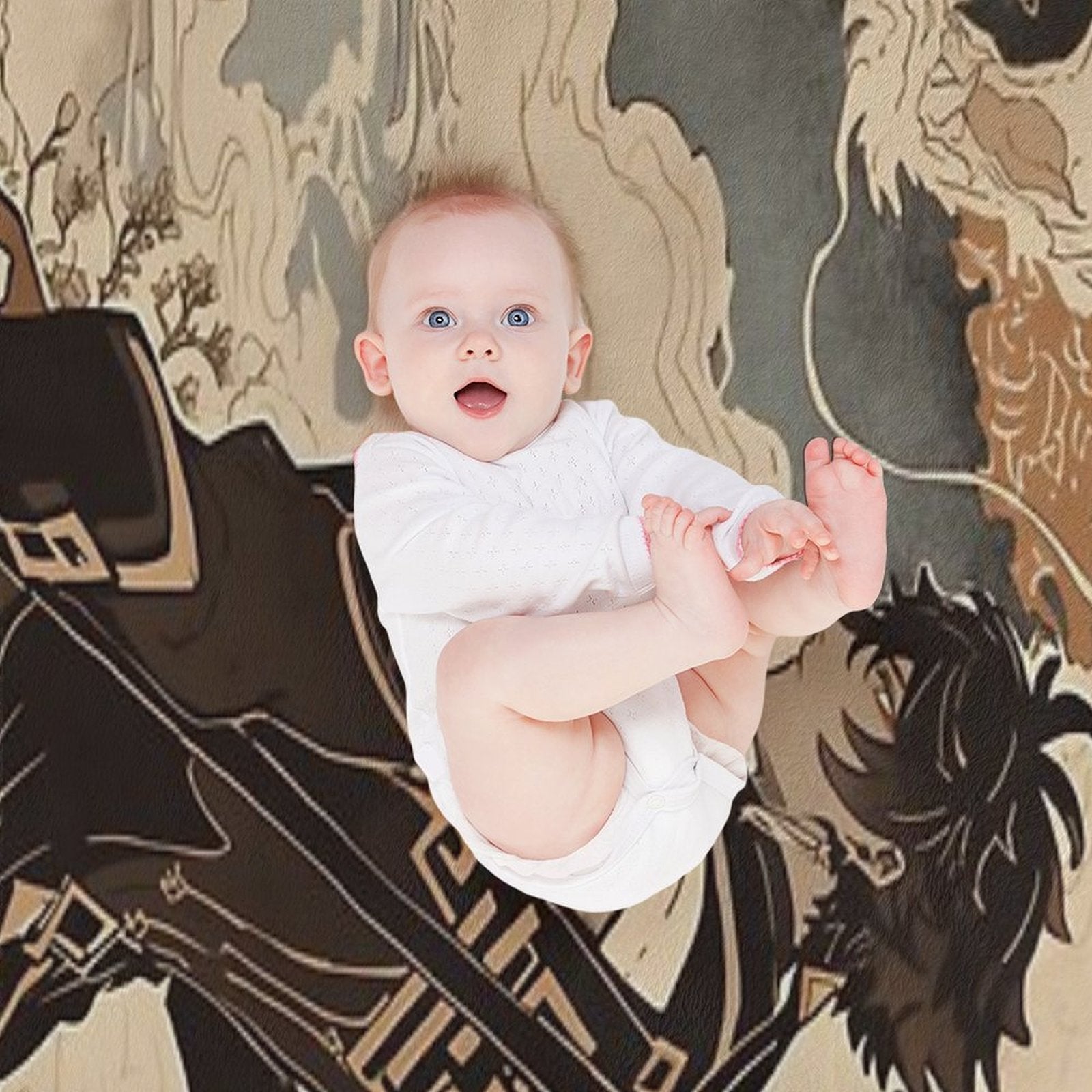 Traditional Zhongli Versatility Throw Blanket