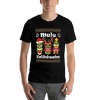 Mele Kalikimaka Christmas Hawaiian Santa Tiki Ugly Xmas Sweatshirt Comfortable T-Shirt
