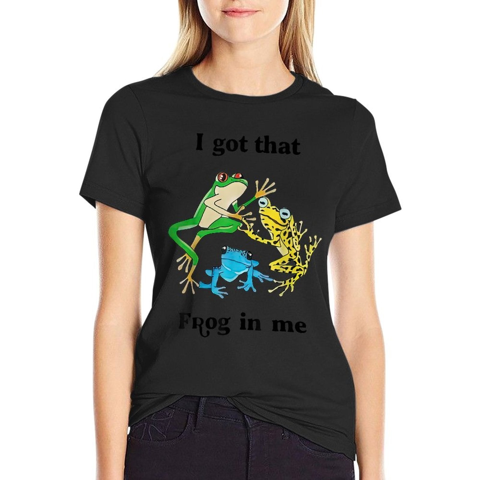 I Got That Frog In Me Funny For Men Women  Summer-ready Fabric T-Shirt