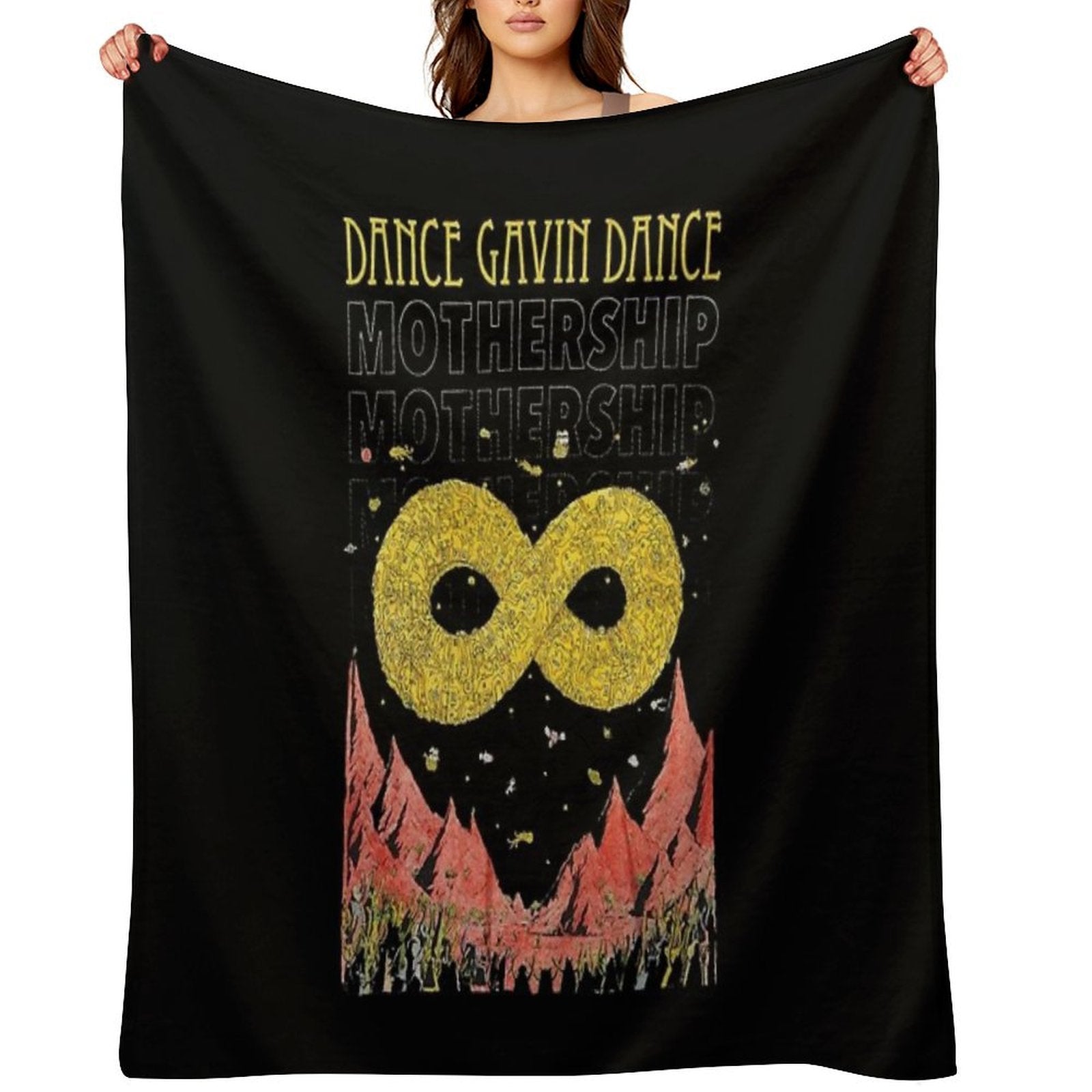 Dance Gavin Dance Mothership Graphic Design Sustainable Throw Blanket