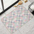 Coquette Floral Patchwork  Slip-Resistant Bath Mat